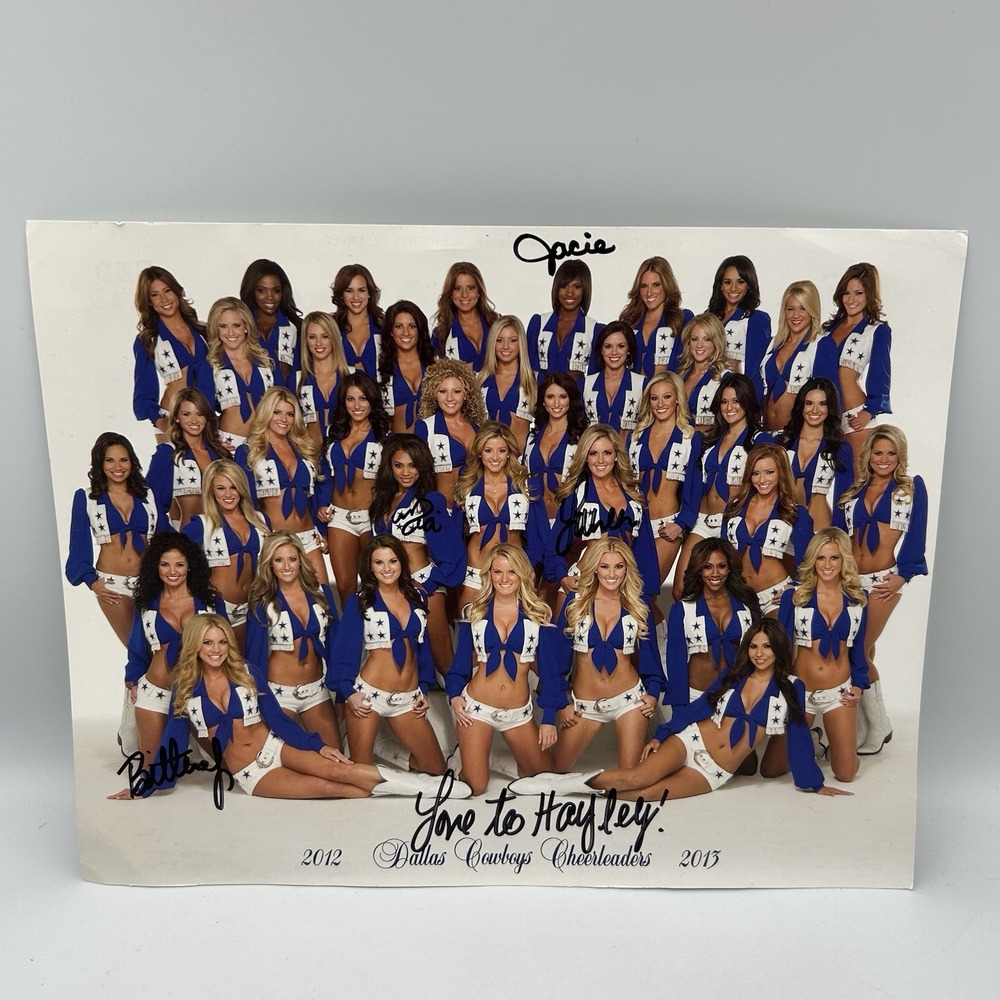 Dallas Cowboys Cheerleaders 2012-2013 Team Photo Signed Autographed 8.5x11.5